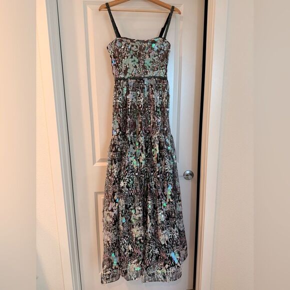 NWOT Bronx and Banco Midnight Embroidered A-Line Gown, size XS - Picture 7 of 16